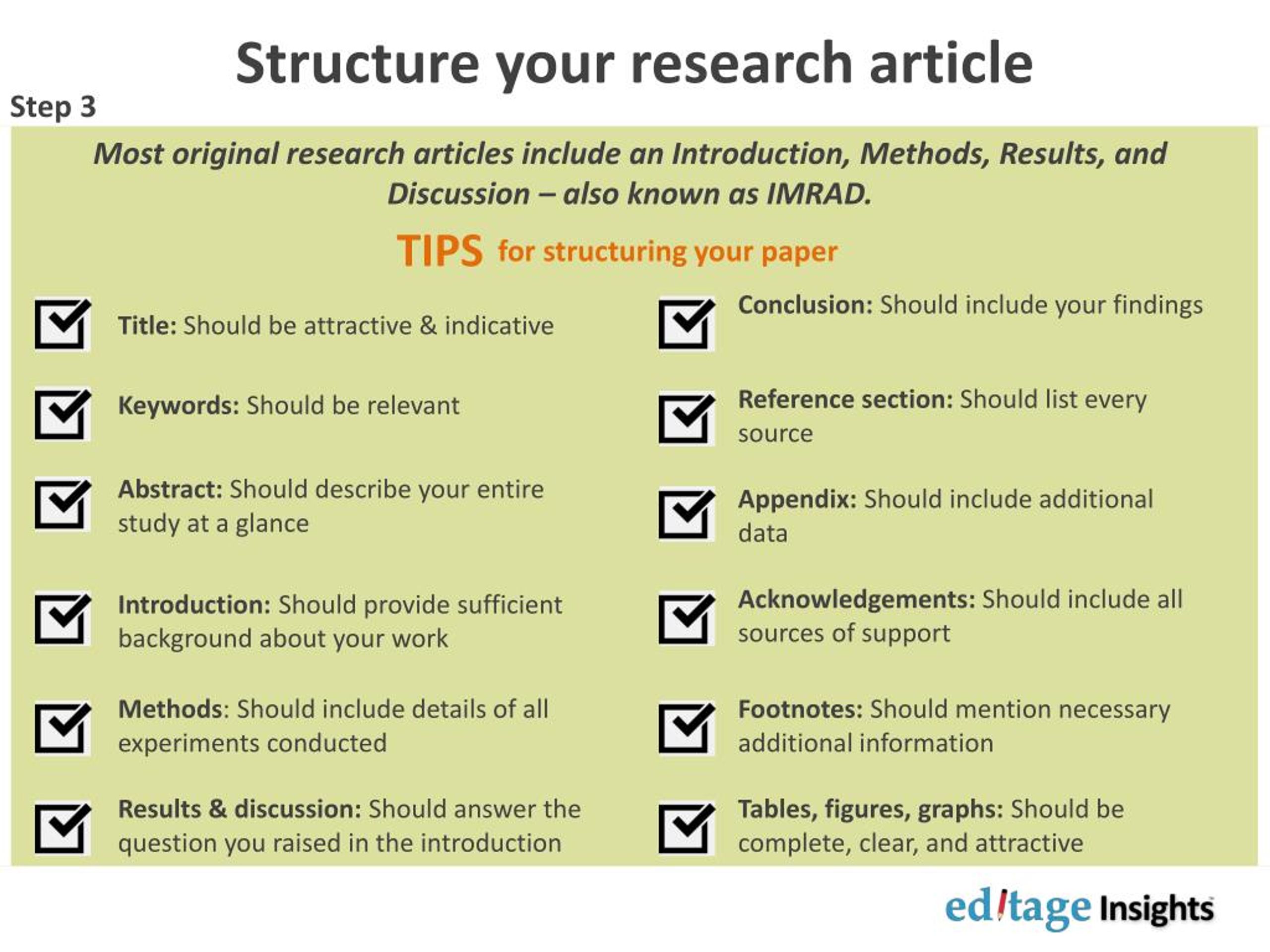 preparation of research article