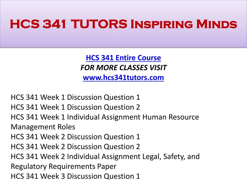 hcs 341 functions of human resources Learning team assignment: human resource the new chief executive officer of your hospital has asked your team to prepare a presentation about human resources at. hcs 341 functions of human resources Learning team assignment: human resource the new chief executive officer of your hospital has asked your team to prepare a presentation about human resources at.