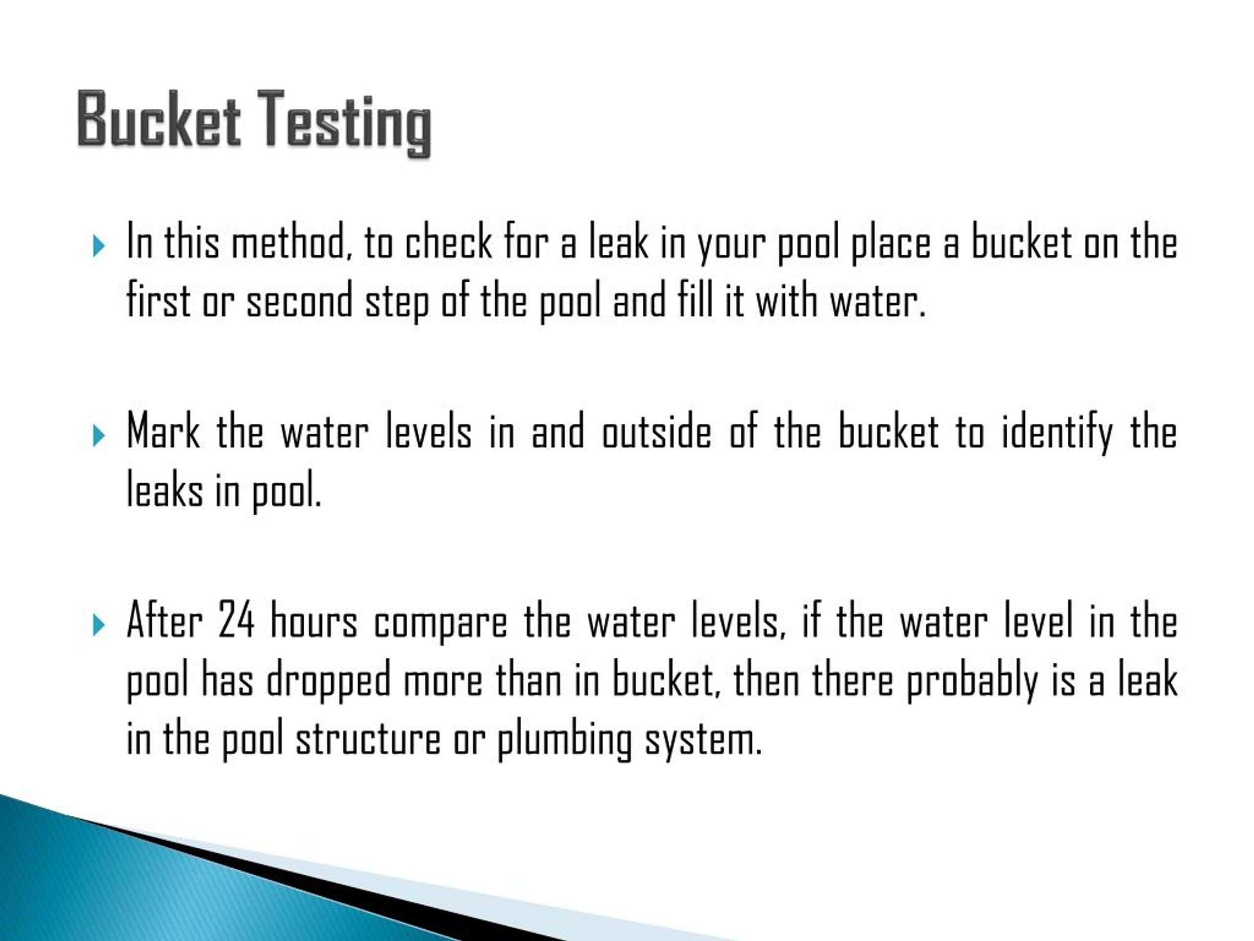 PPT Different Types of Testing Methods Used to Detect Leak in