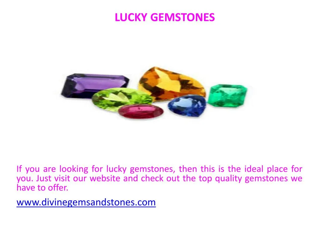 PPT Lucky Gemstones PowerPoint Presentation, free download ID7372425