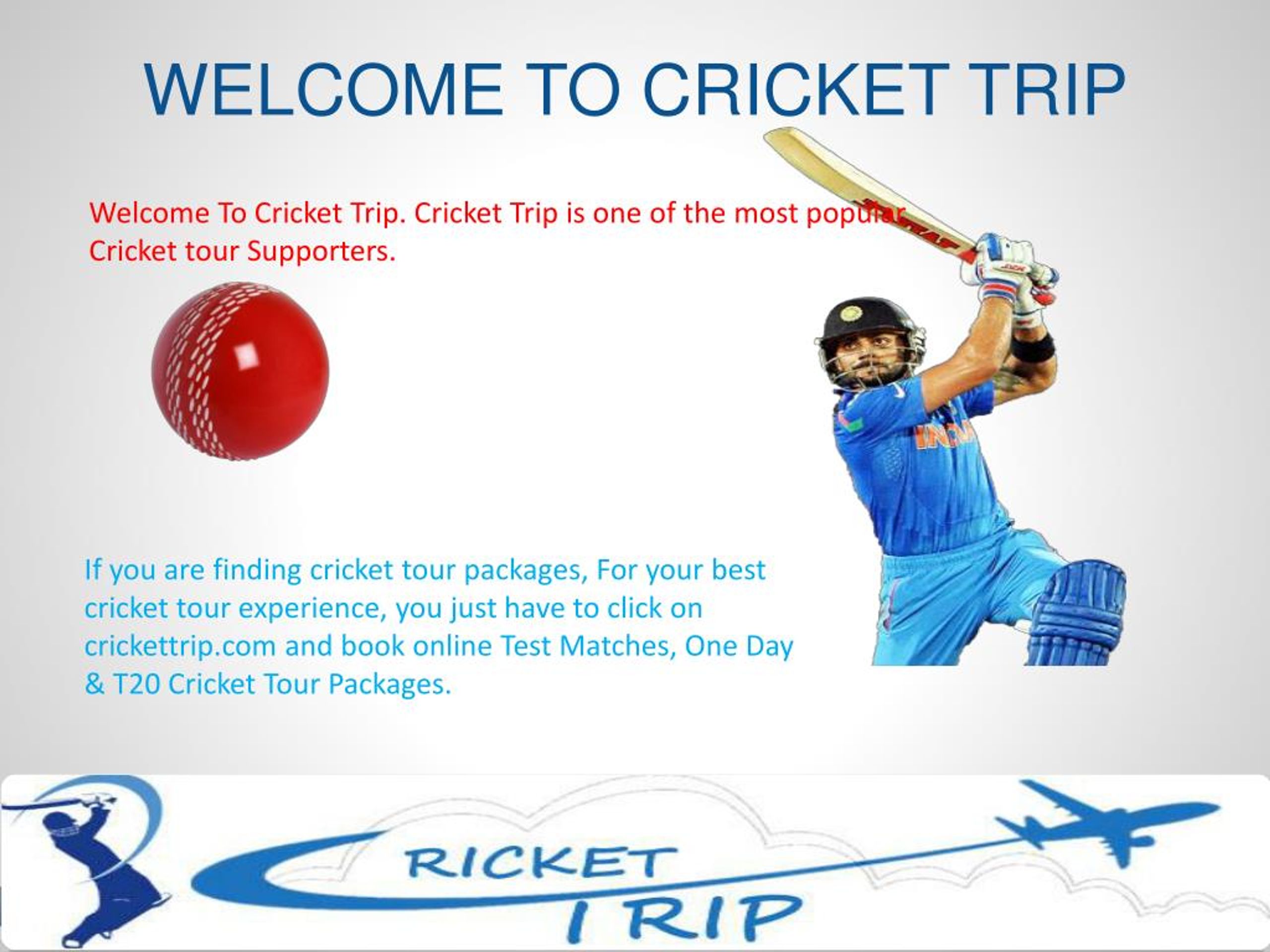 cricket travel plan