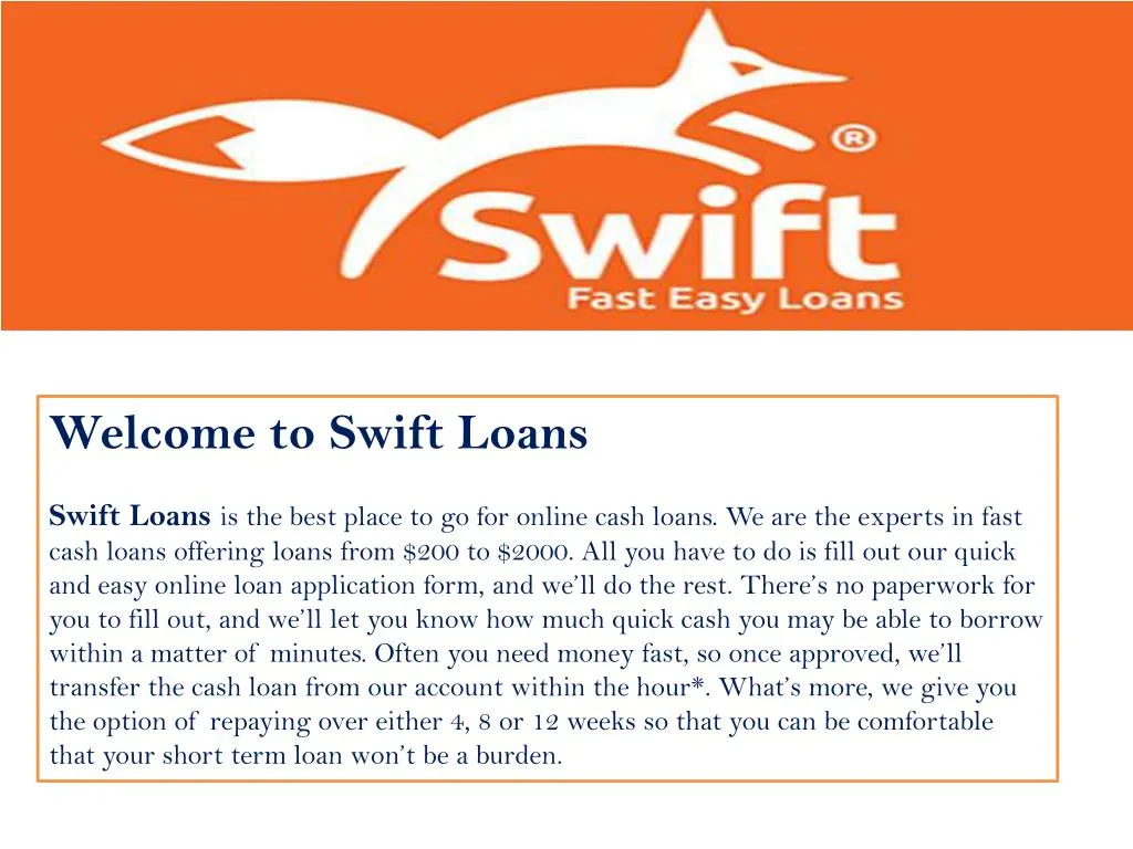 PPT Swift Loans PowerPoint Presentation, free download ID7373296