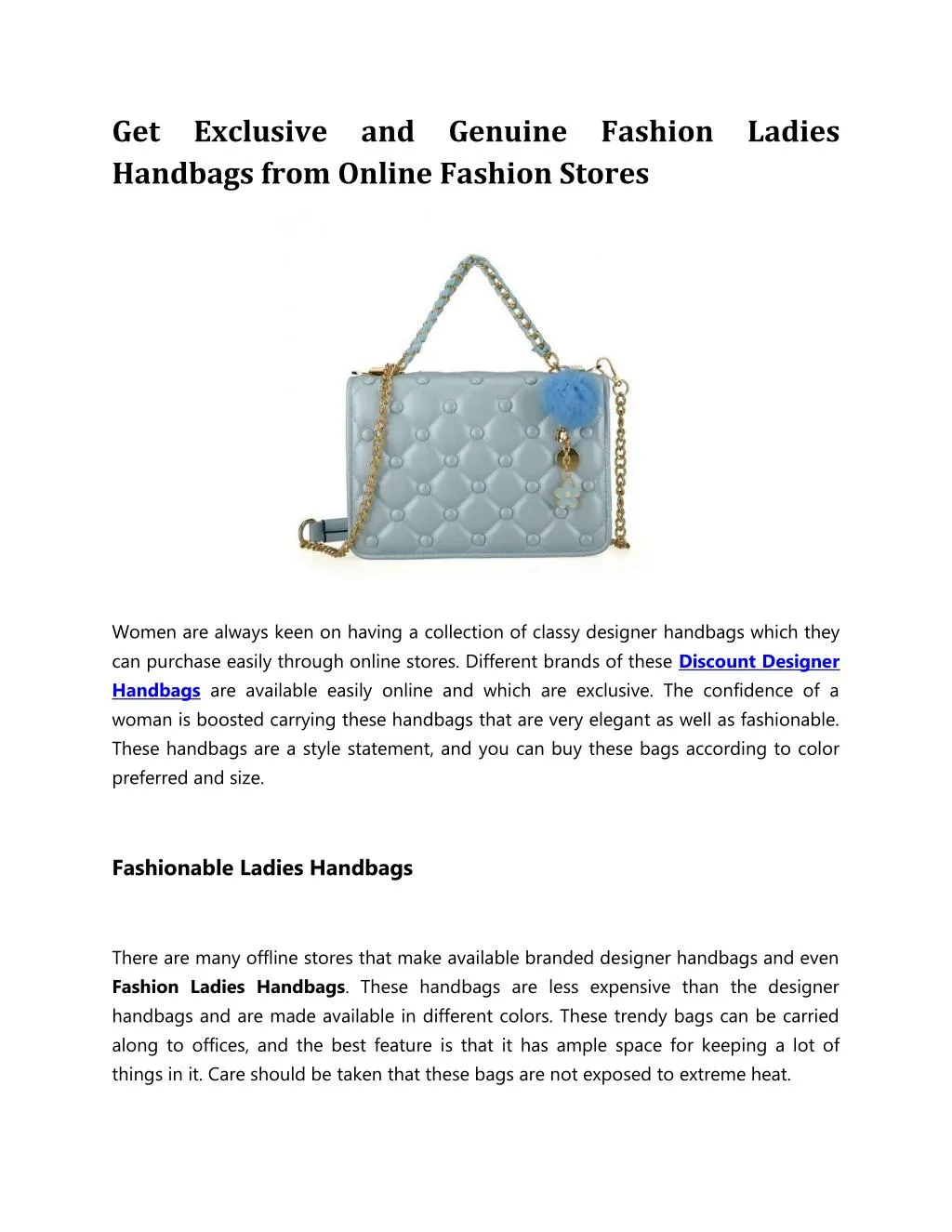 PPT - Purses and Handbags PowerPoint Presentation, free download - ID ...
