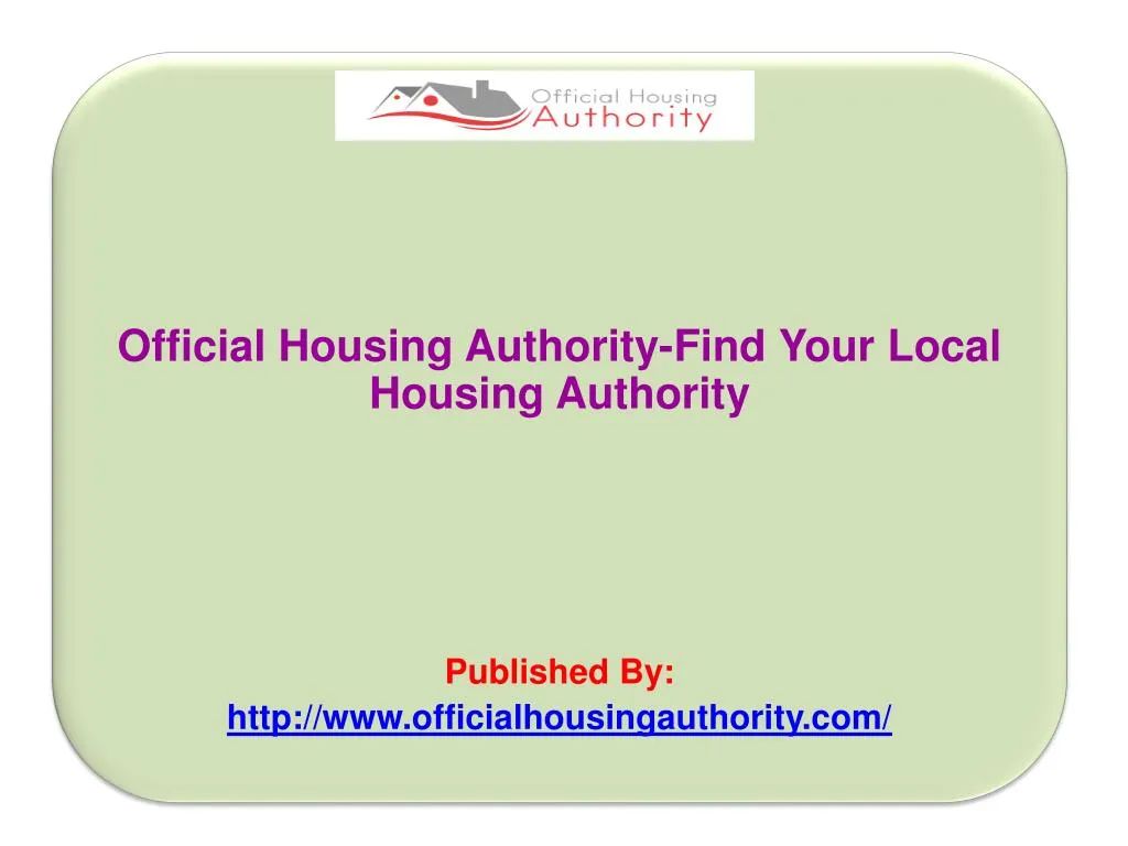 PPT Find Your Local Housing Authority PowerPoint Presentation, free
