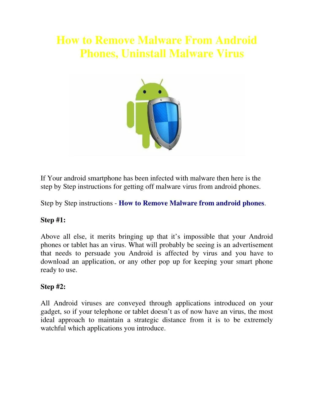 remove malware android