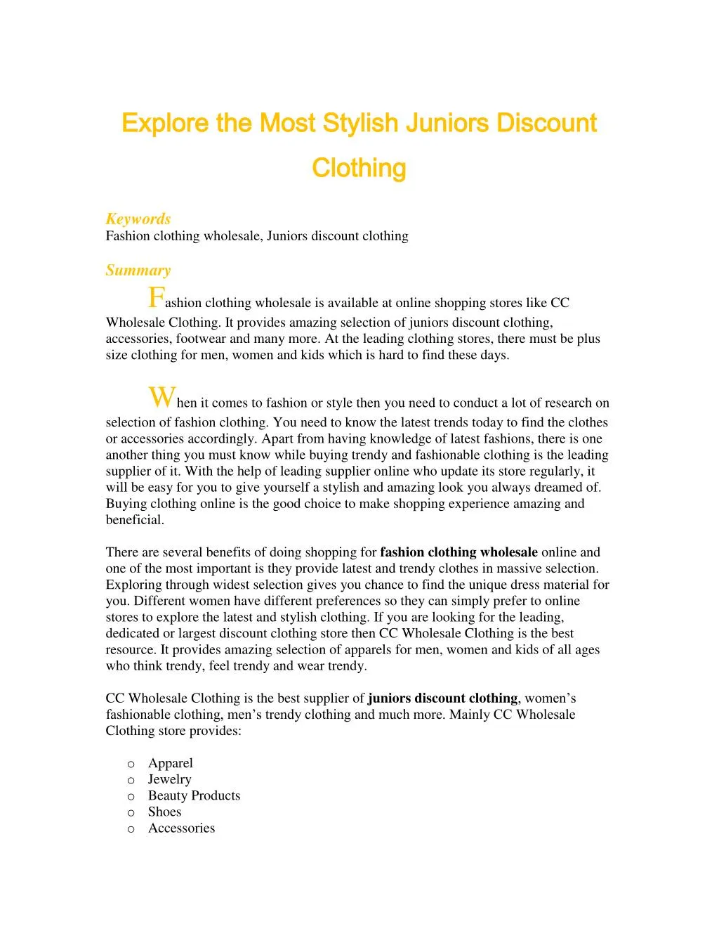 discount clothing stores