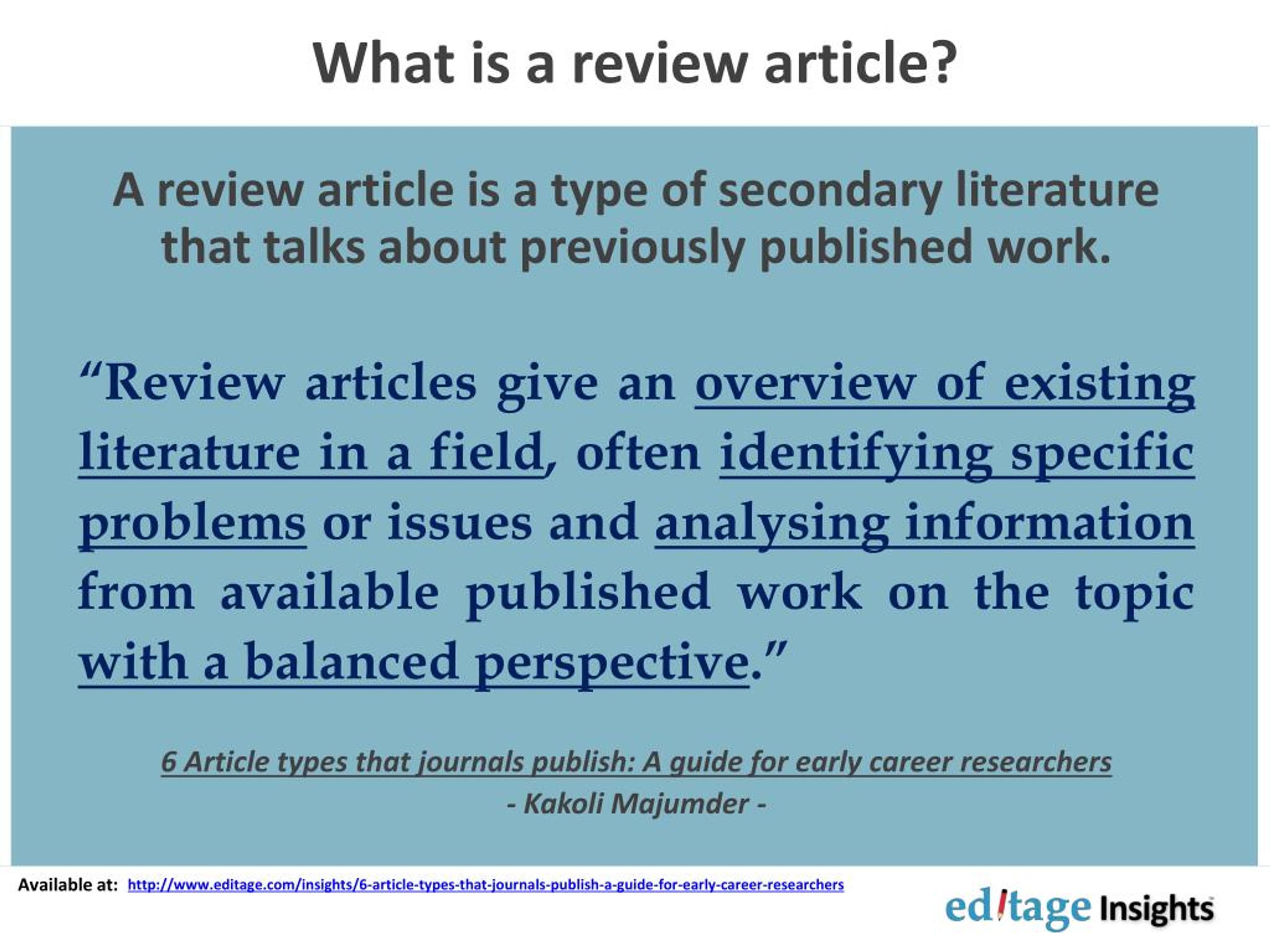 what part of an article is the literature review