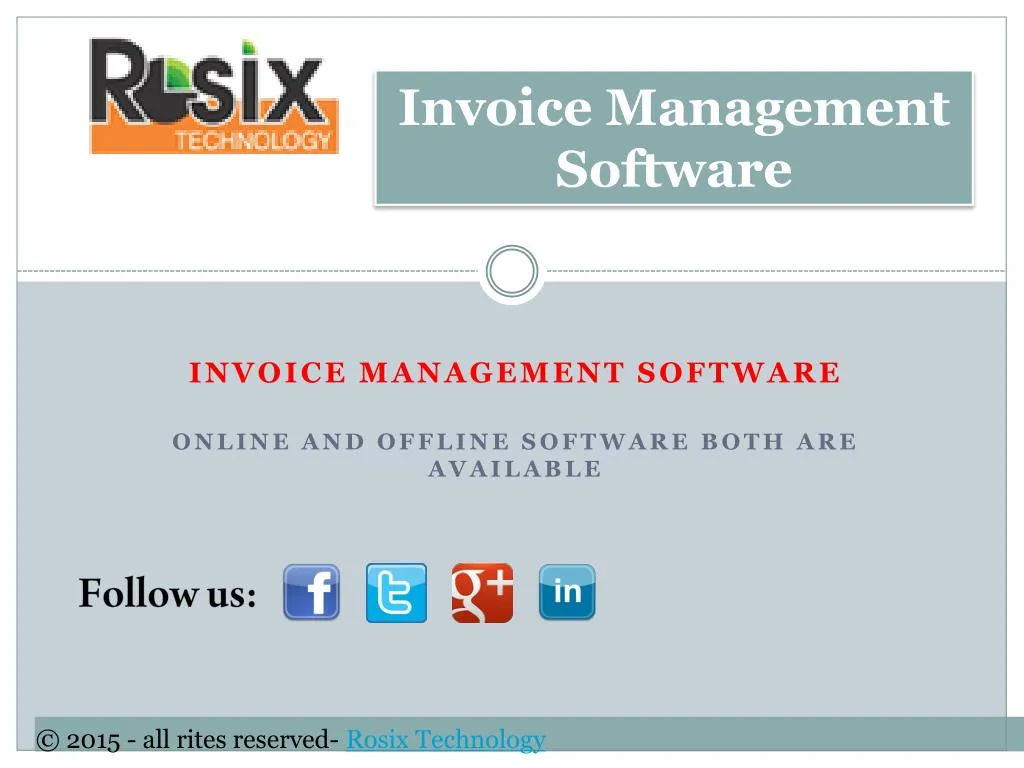 invoice management software online and offline software both are available n.