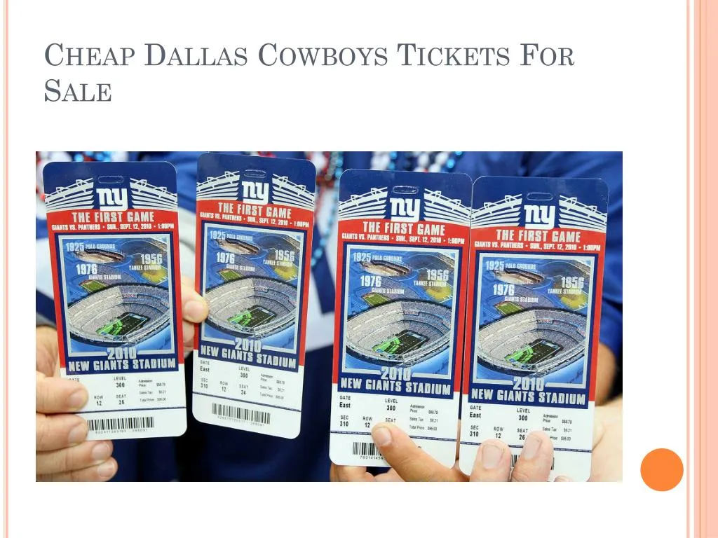 PPT Cheap Dallas Cowboys Tickets For Sale PowerPoint Presentation