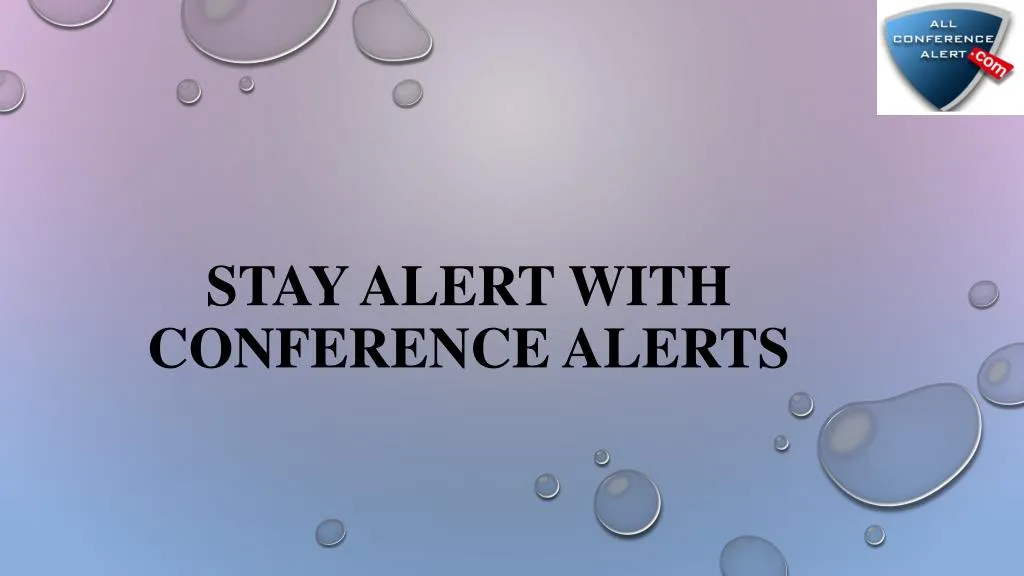 PPT Stay alert with conference alerts PowerPoint Presentation, free