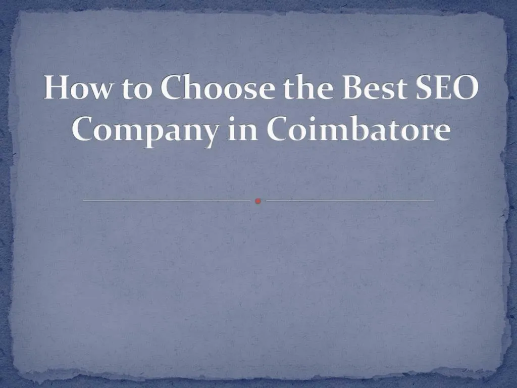 how to choose the best seo company in coimbatore n.