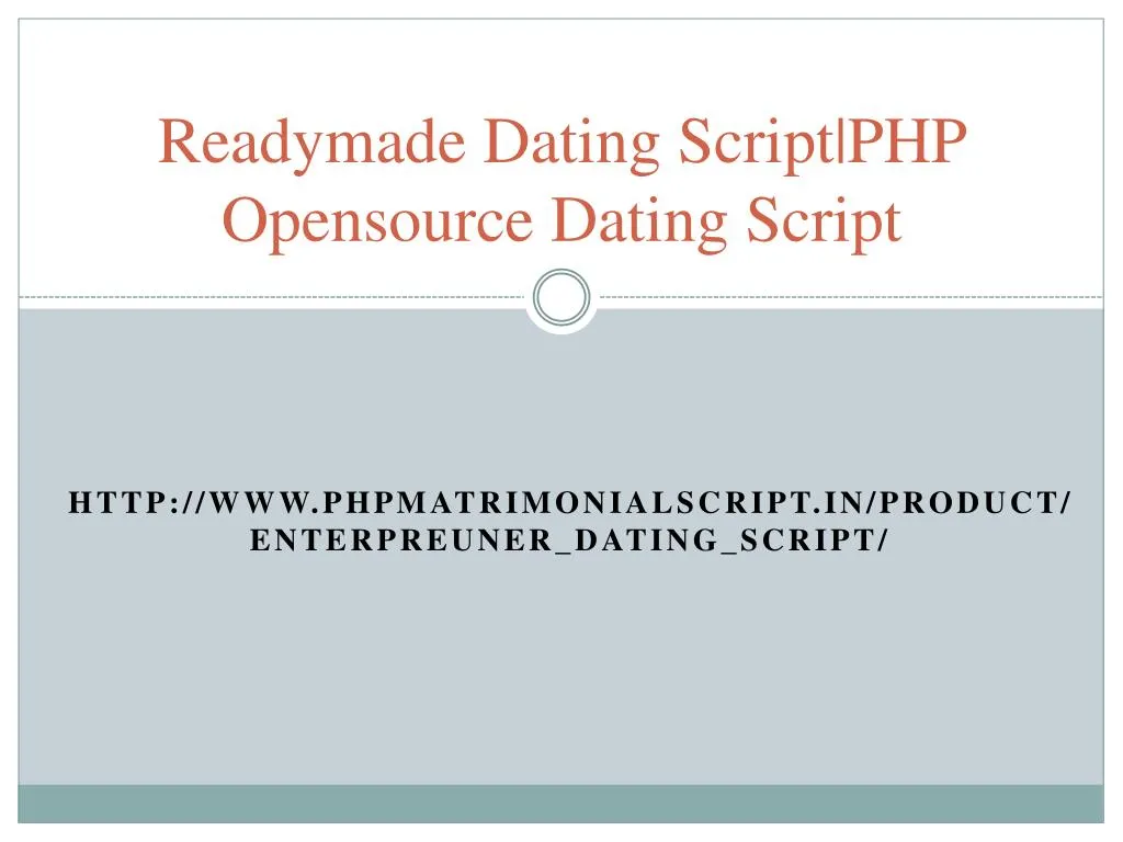Dating scripts