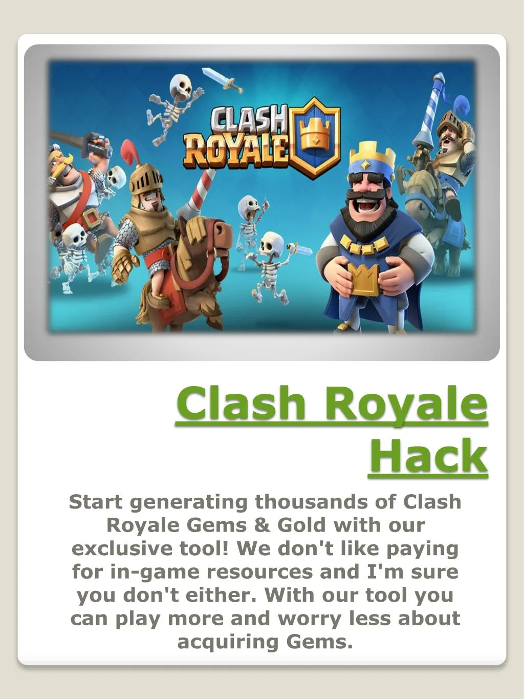 free download clash royale hack