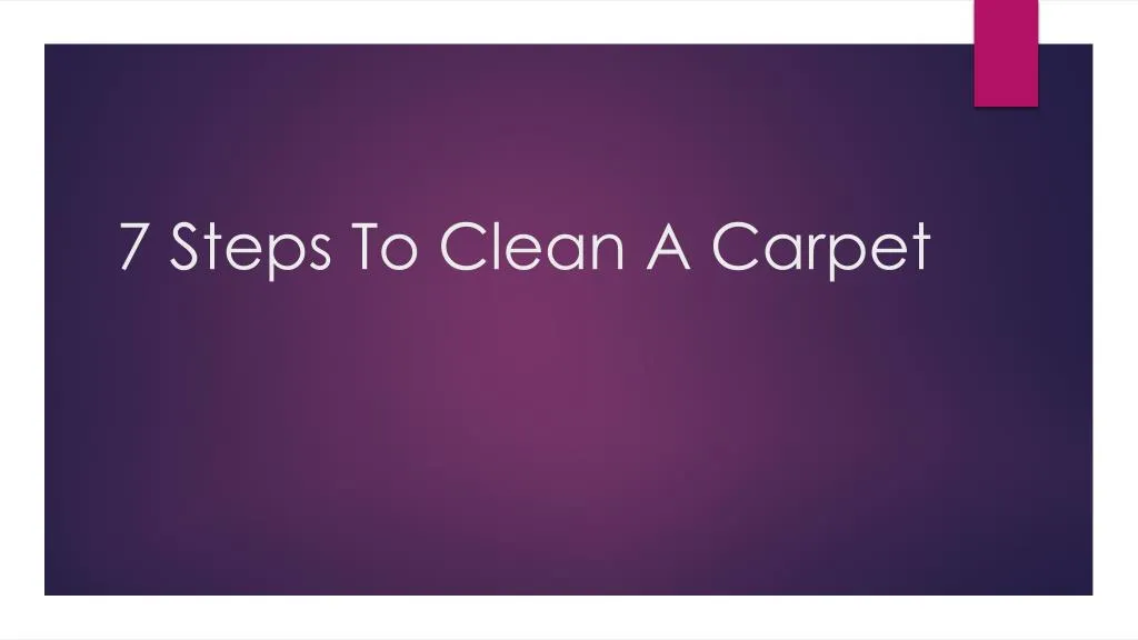7 steps to clean a carpet n.