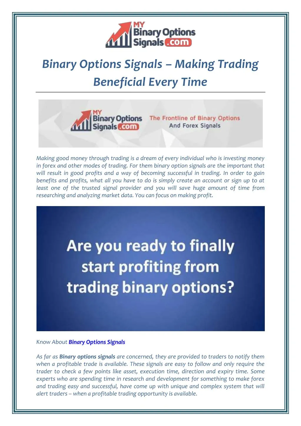How to win binary options every time
