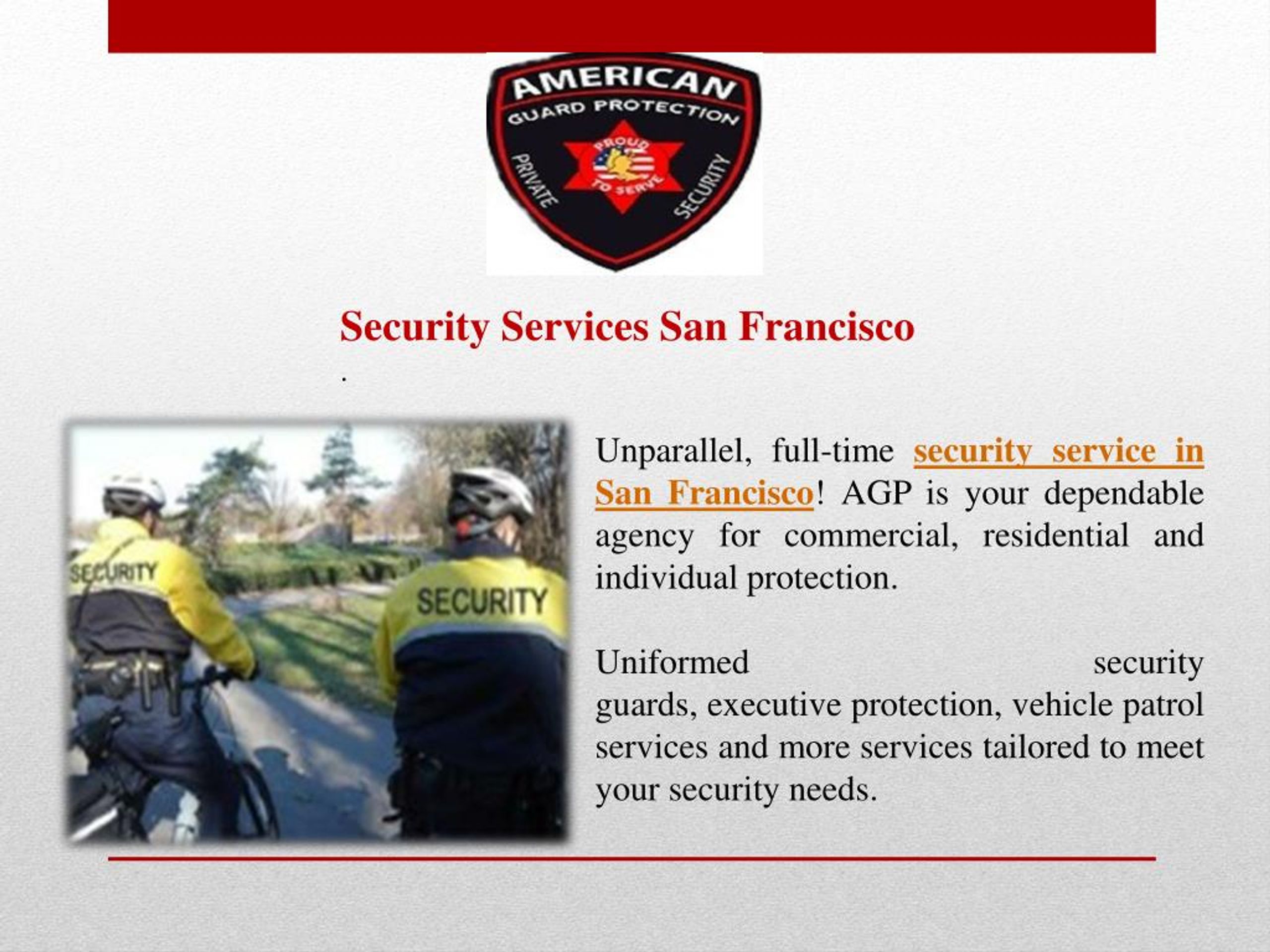 northern california impeccable security
