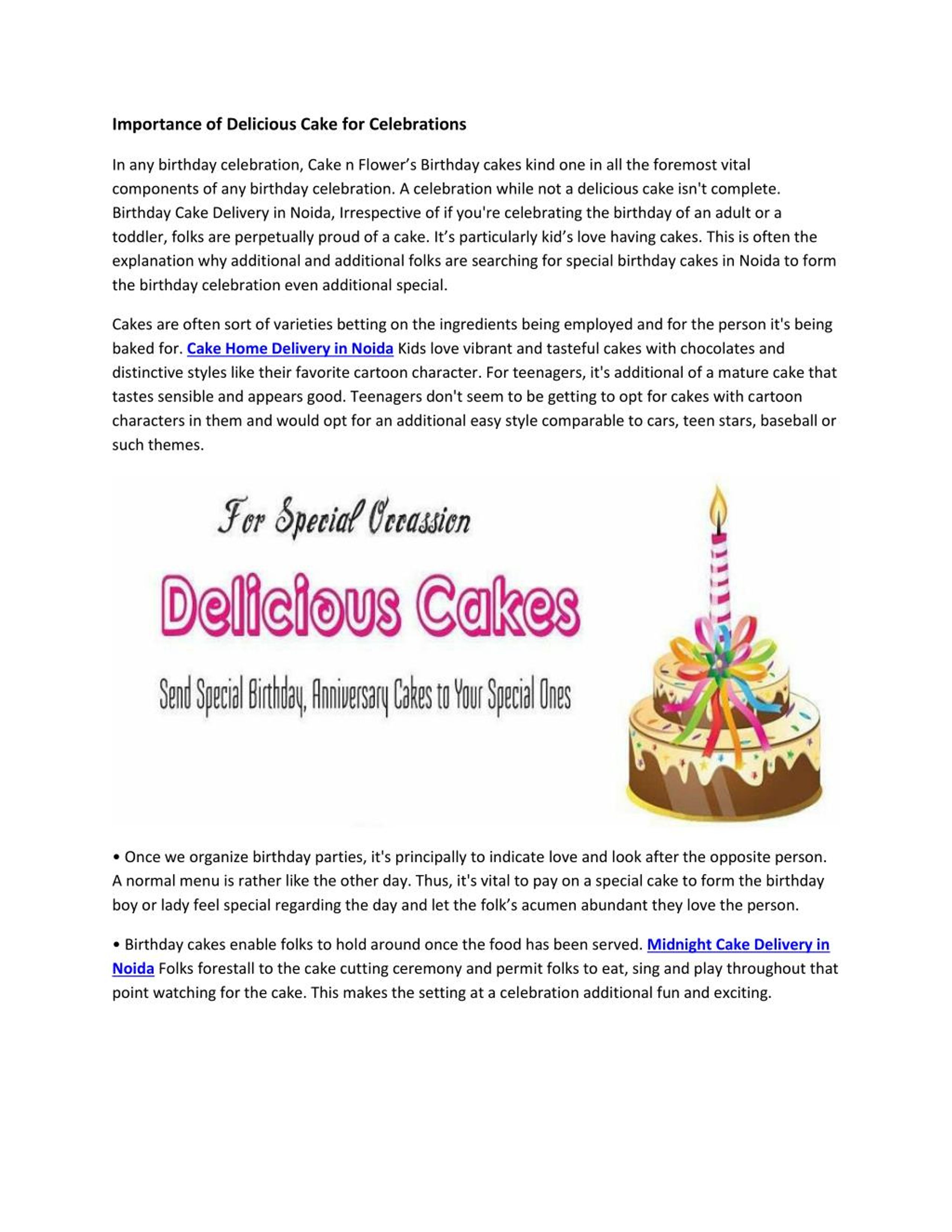 cake presentation speech sample