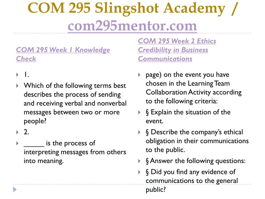 com295 r2 communication process template wk1 com295 r2 communication process template wk1