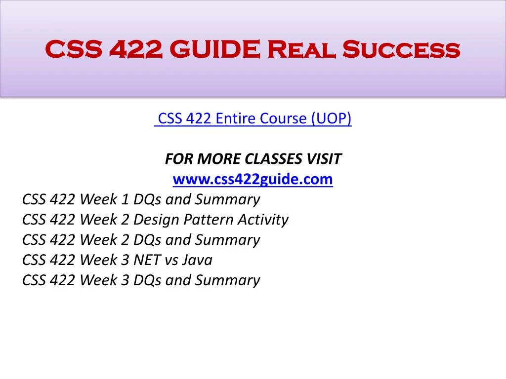 css422 design patterns css422 design patterns
