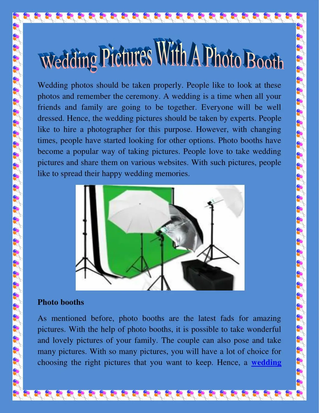 PPT Wedding Photo Booth Rental PowerPoint Presentation, free download