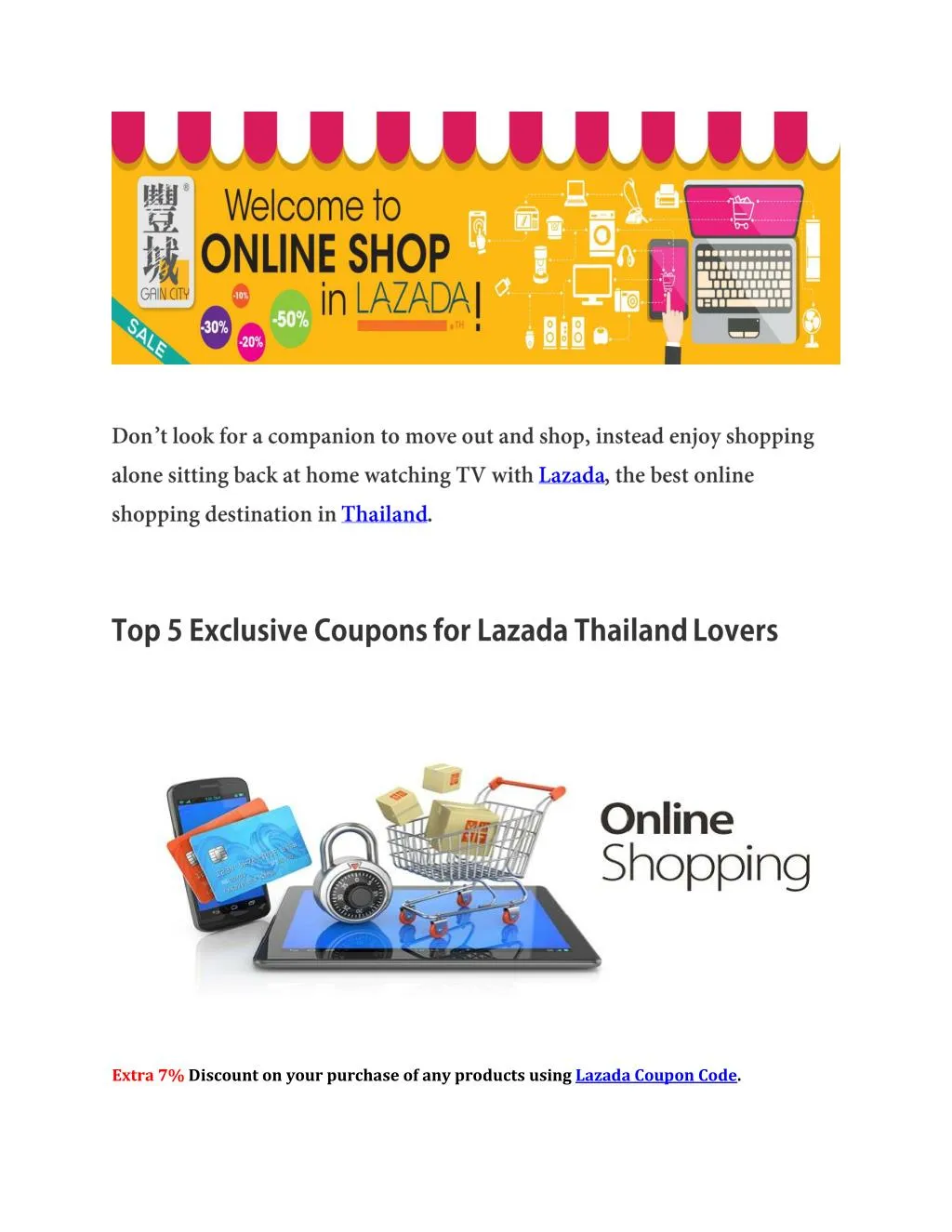 PPT - Top 5 Exclusive Coupons For Lazada Thailand Lovers PowerPoint ...