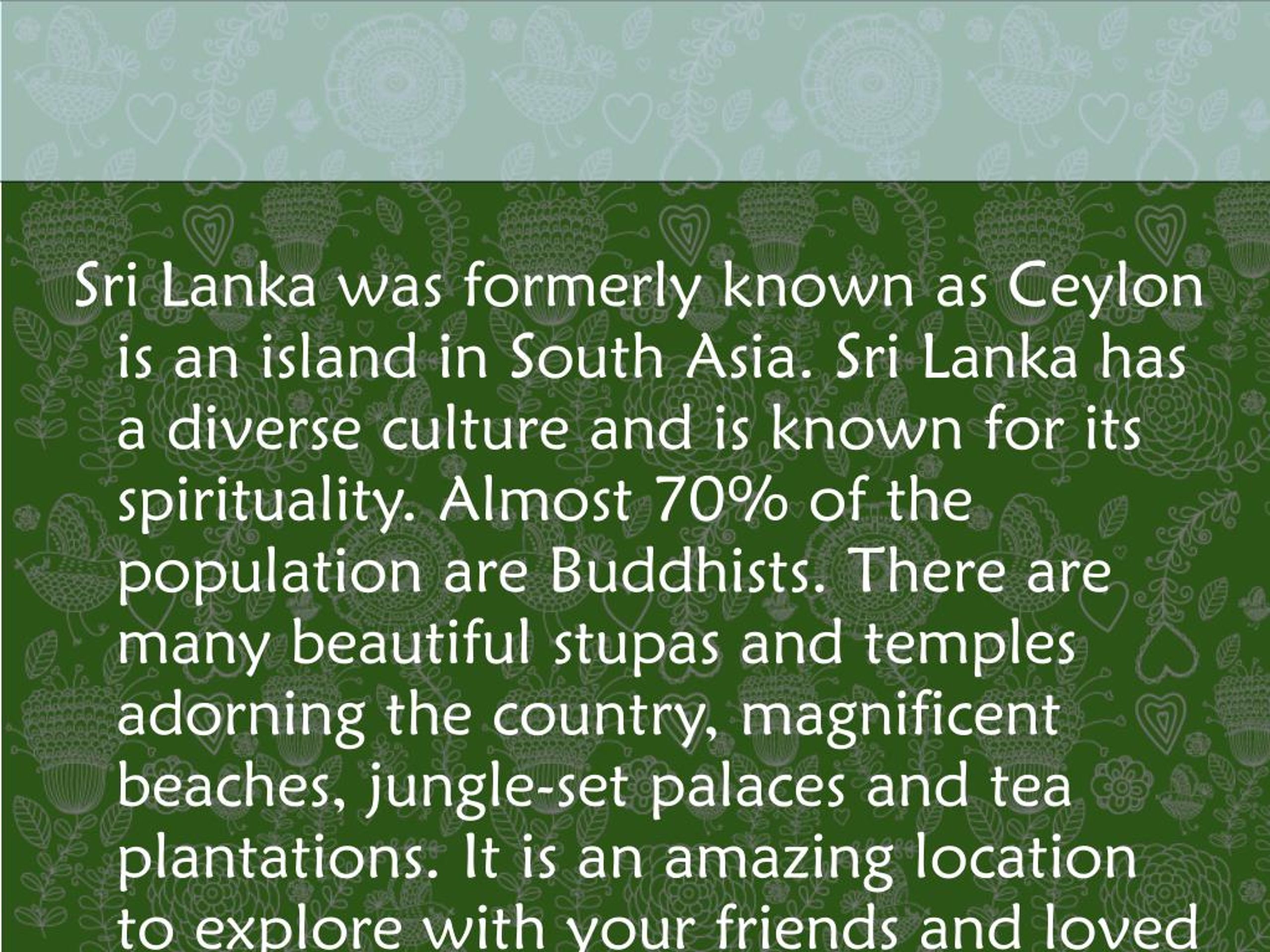 Ppt Some Interesting Facts About Sri Lanka Powerpoint Presentation Free Download Id7383350