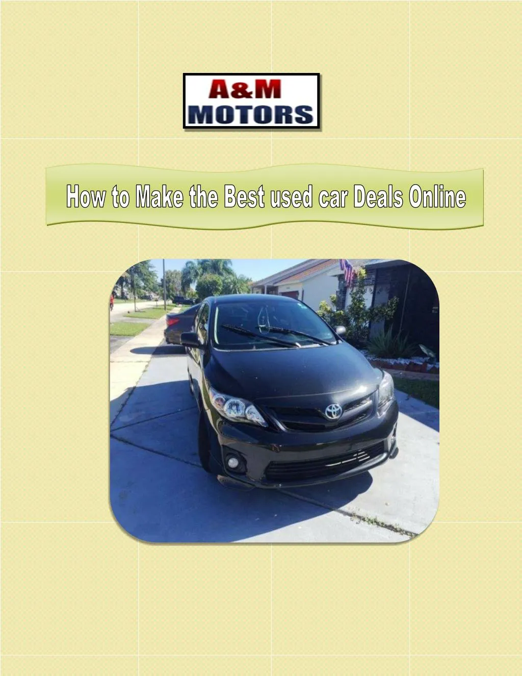 PPT How to Make the Best Used Car Deals Online PowerPoint