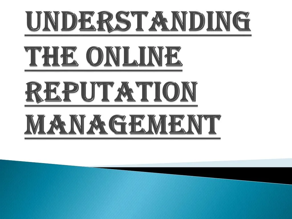 understanding the online reputation management n.