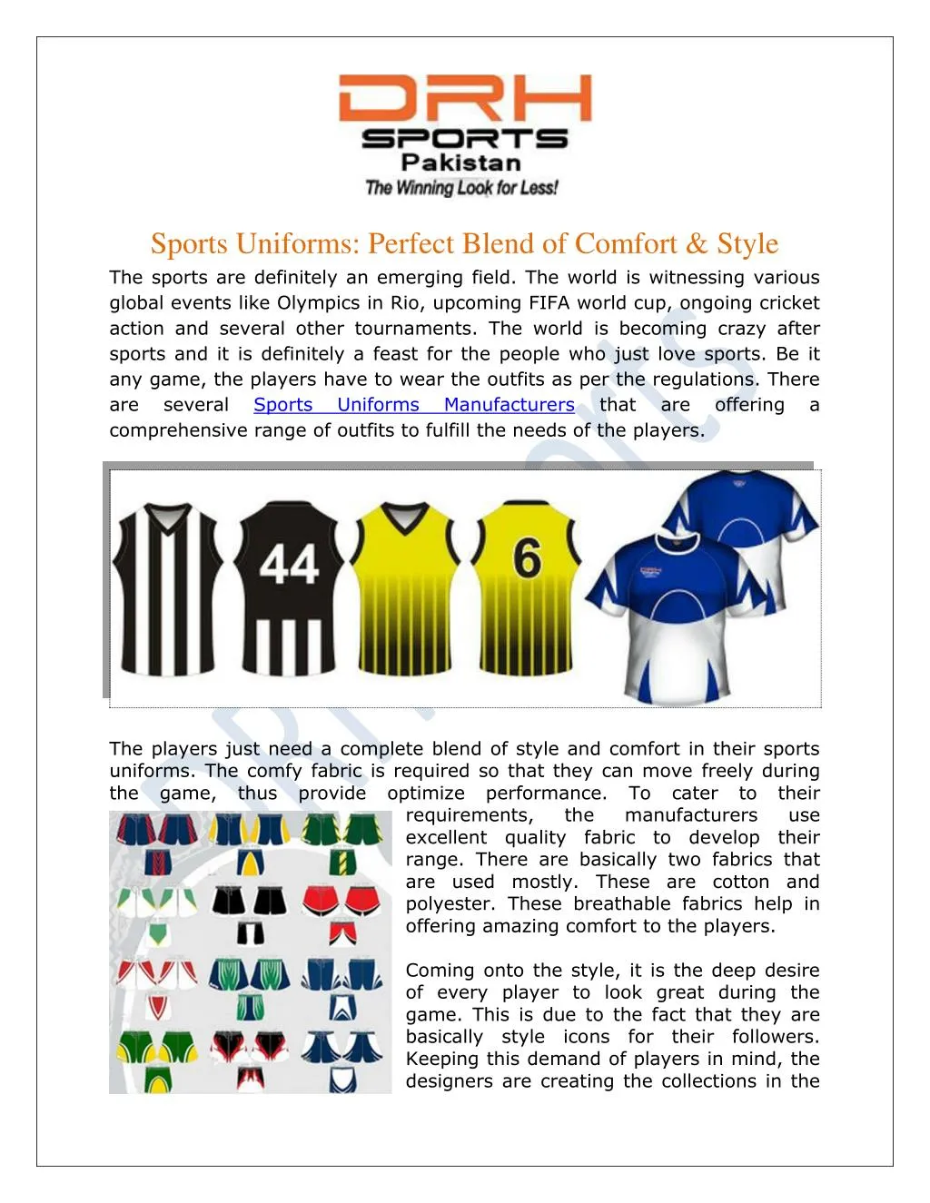 PPT Sports Uniforms Manufacturers, Custom Sportswear Suppliers