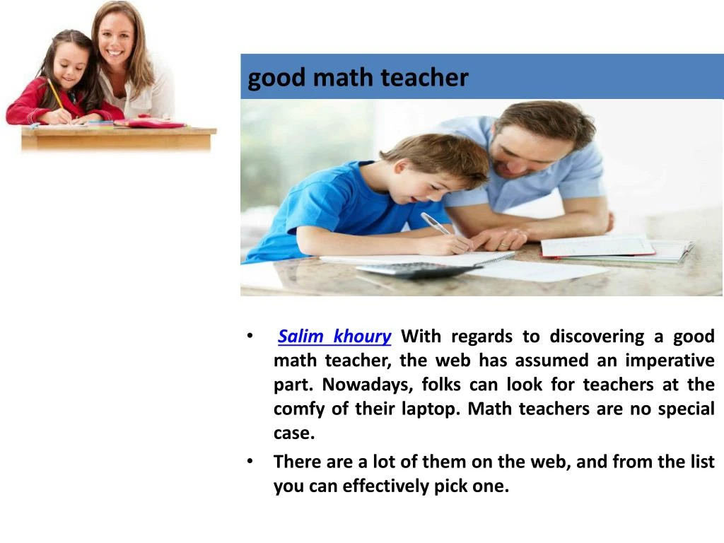 PPT Who Is A Good Teacher By Salim Khoury PowerPoint Presentation