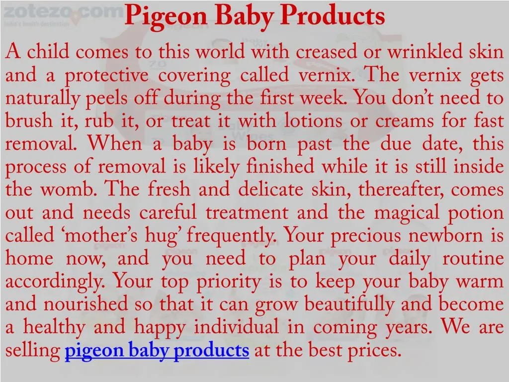 pigeon baby products n.
