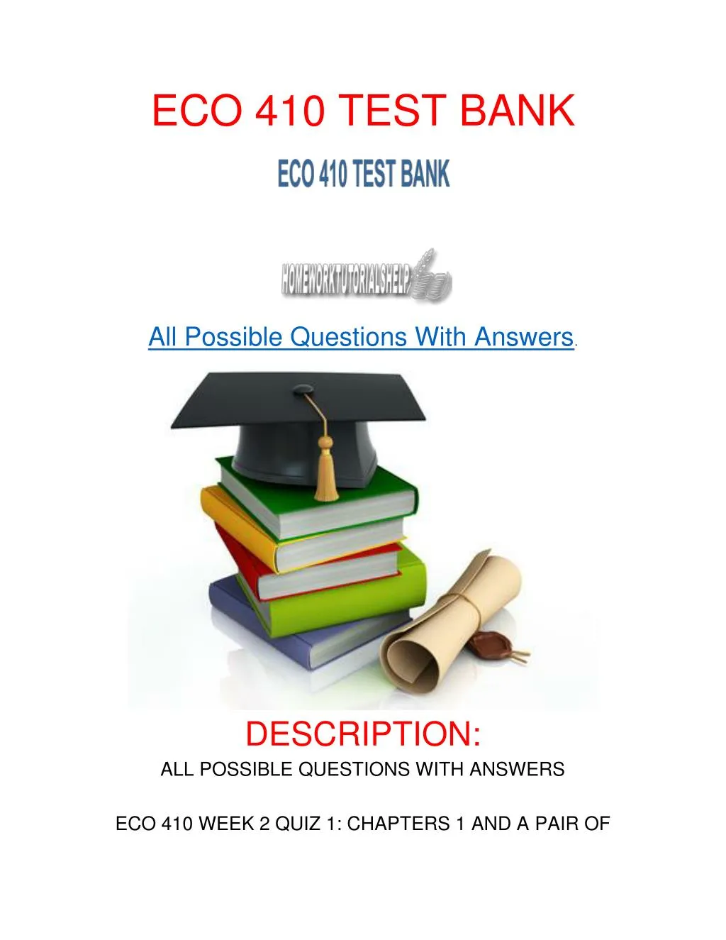 PPT - ECO 410 TEST BANK PowerPoint Presentation, free download - ID:7387968