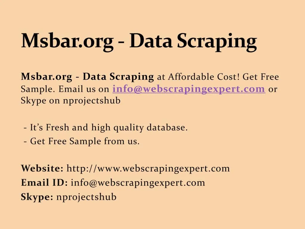 msbar org data scraping n.