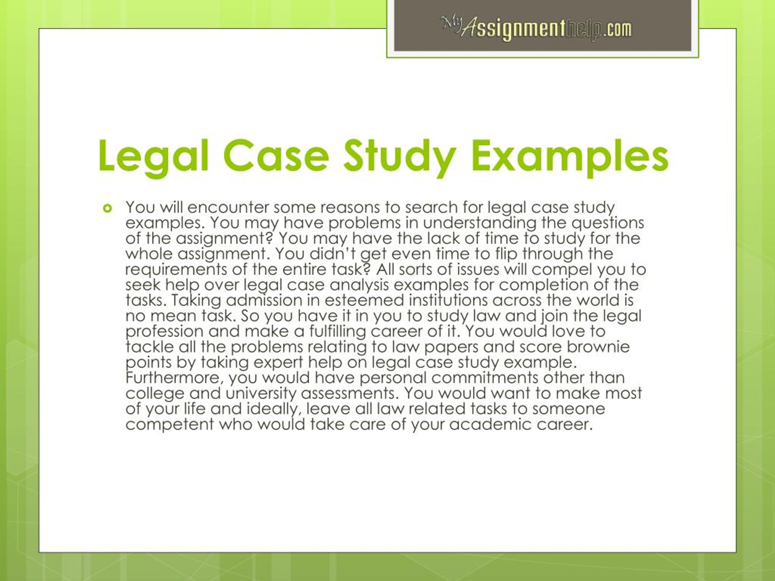 universal law case study