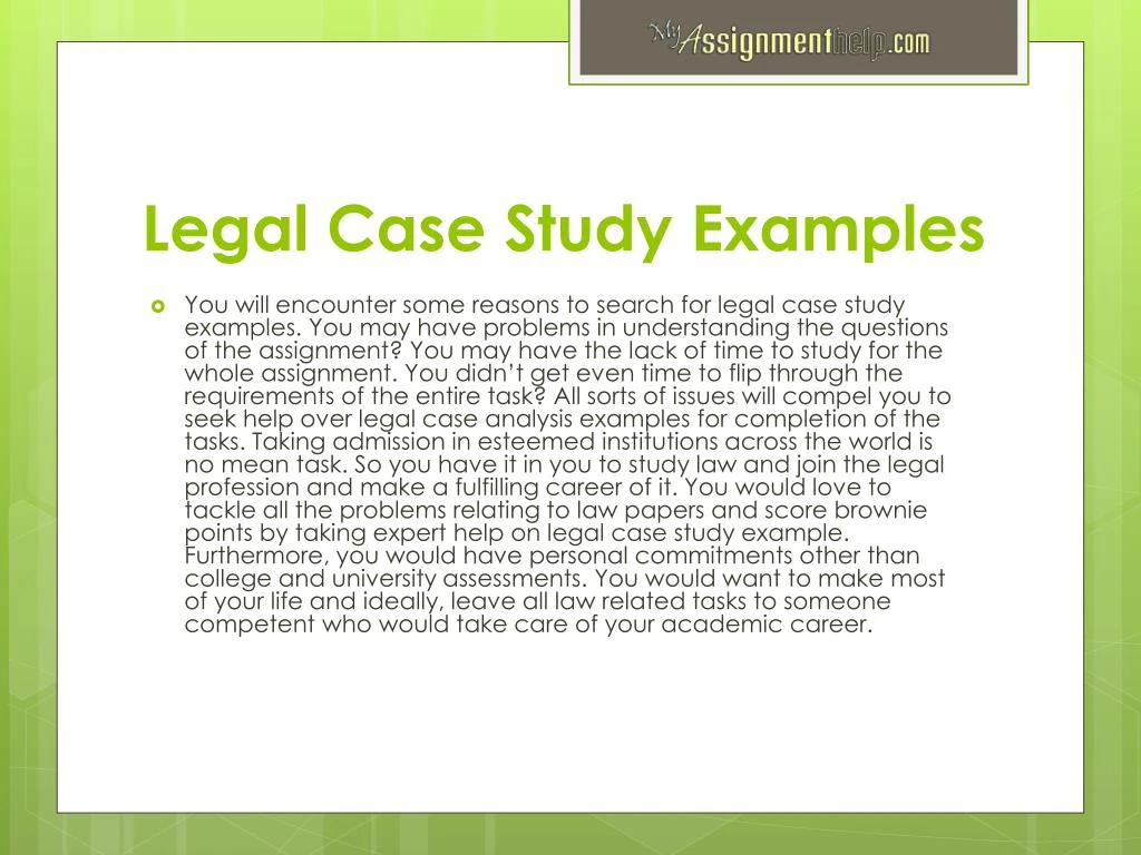 legal aspect of case study