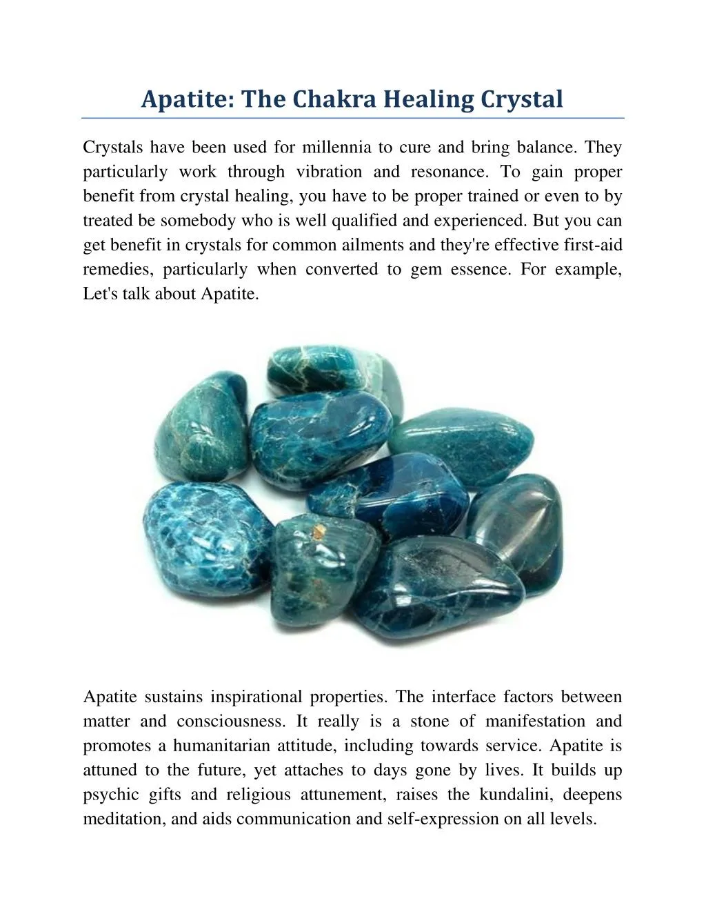 Ppt Apatite The Chakra Healing Crystal Powerpoint Presentation Free Download Id