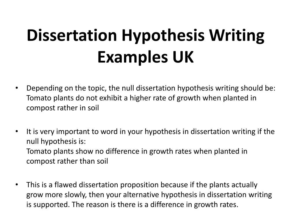 what is a dissertation hypothesis