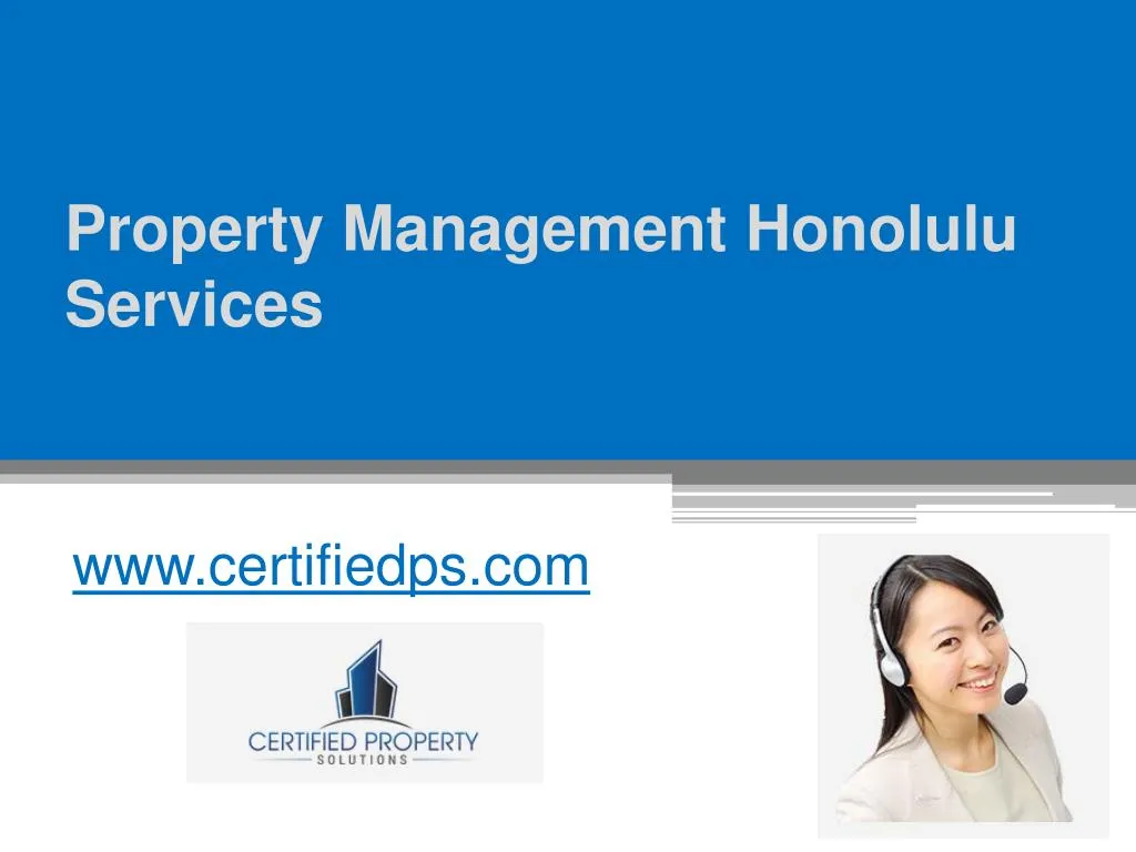 PPT Property Management Honolulu Services