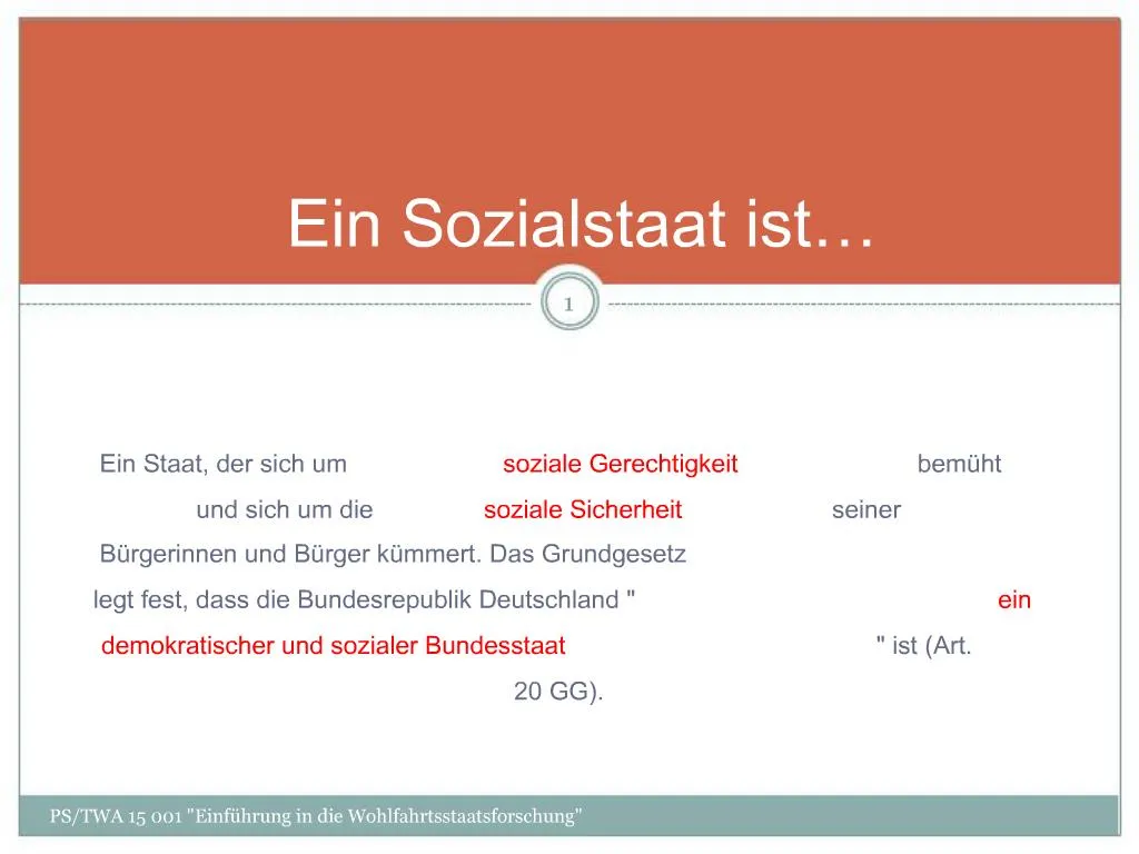PPT - Ein Sozialstaat ist PowerPoint Presentation, free download - ID