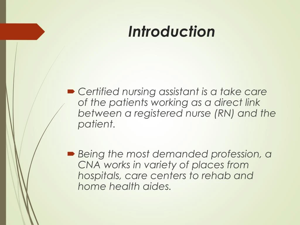 PPT - Certified Nursing Assistant (CNA) job discription & duties