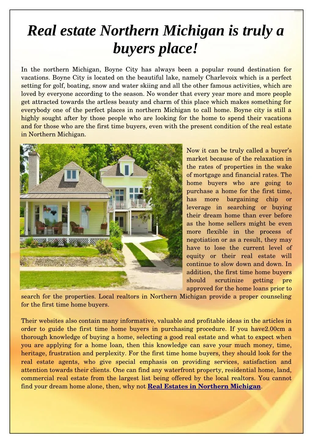 PPT Real Estate Northern Michigan PowerPoint Presentation, free
