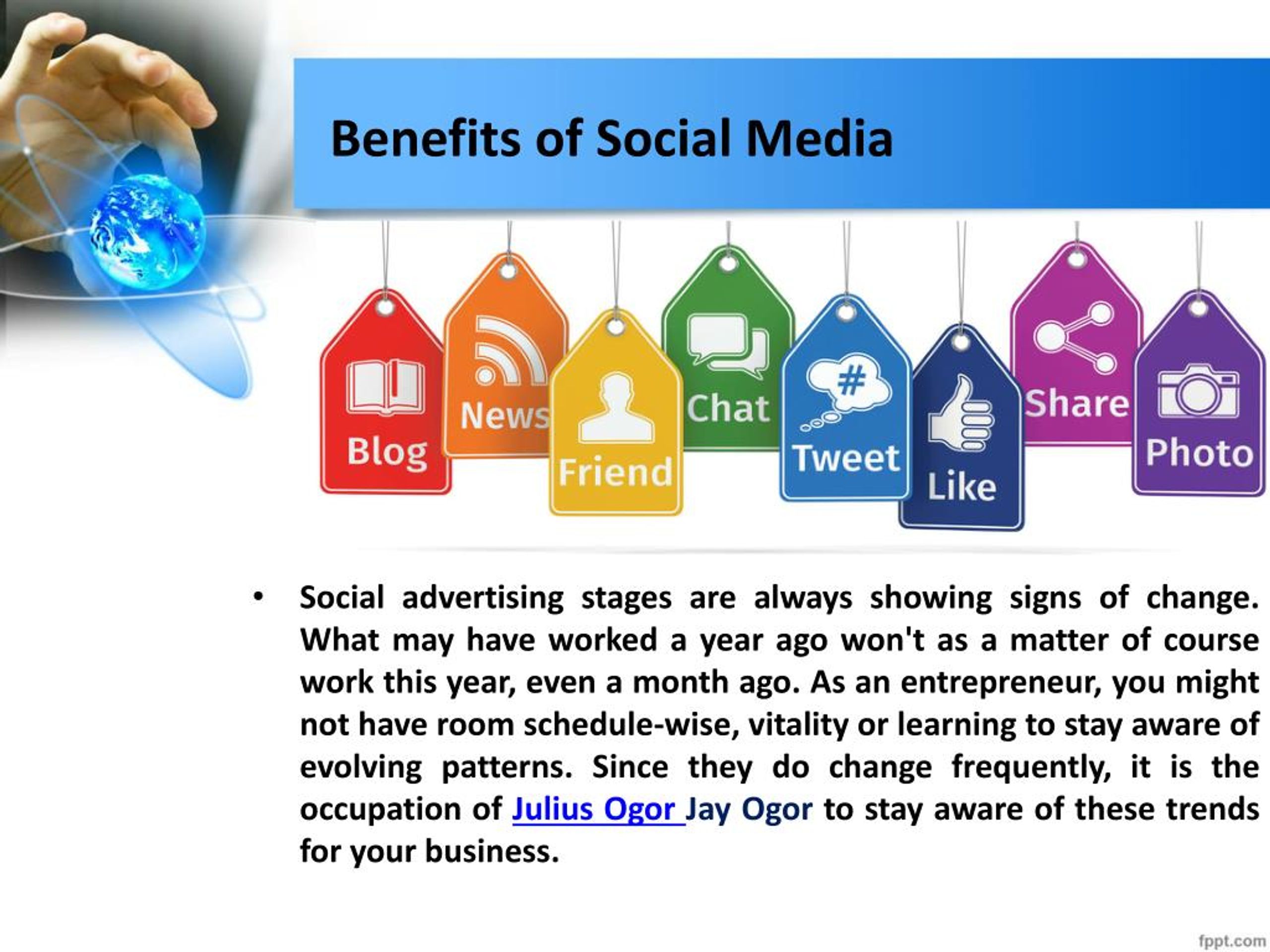 benefits of social media for professional use presentation