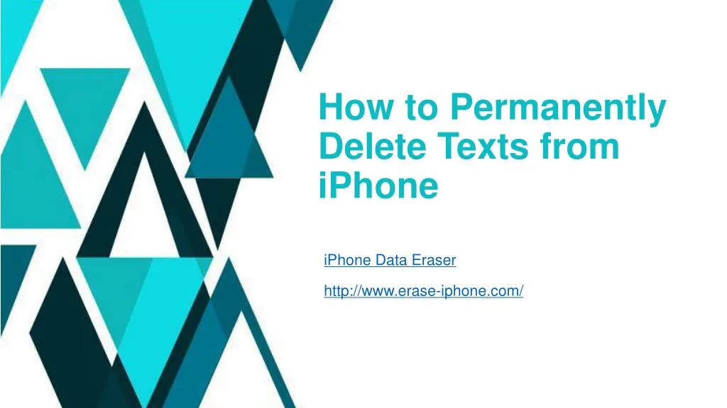 how to permanently delete texts from iphone n.