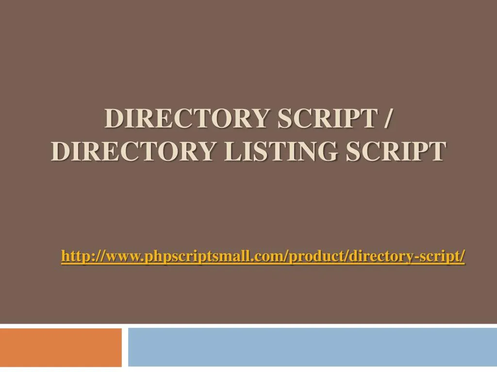 directory script directory listing script n.