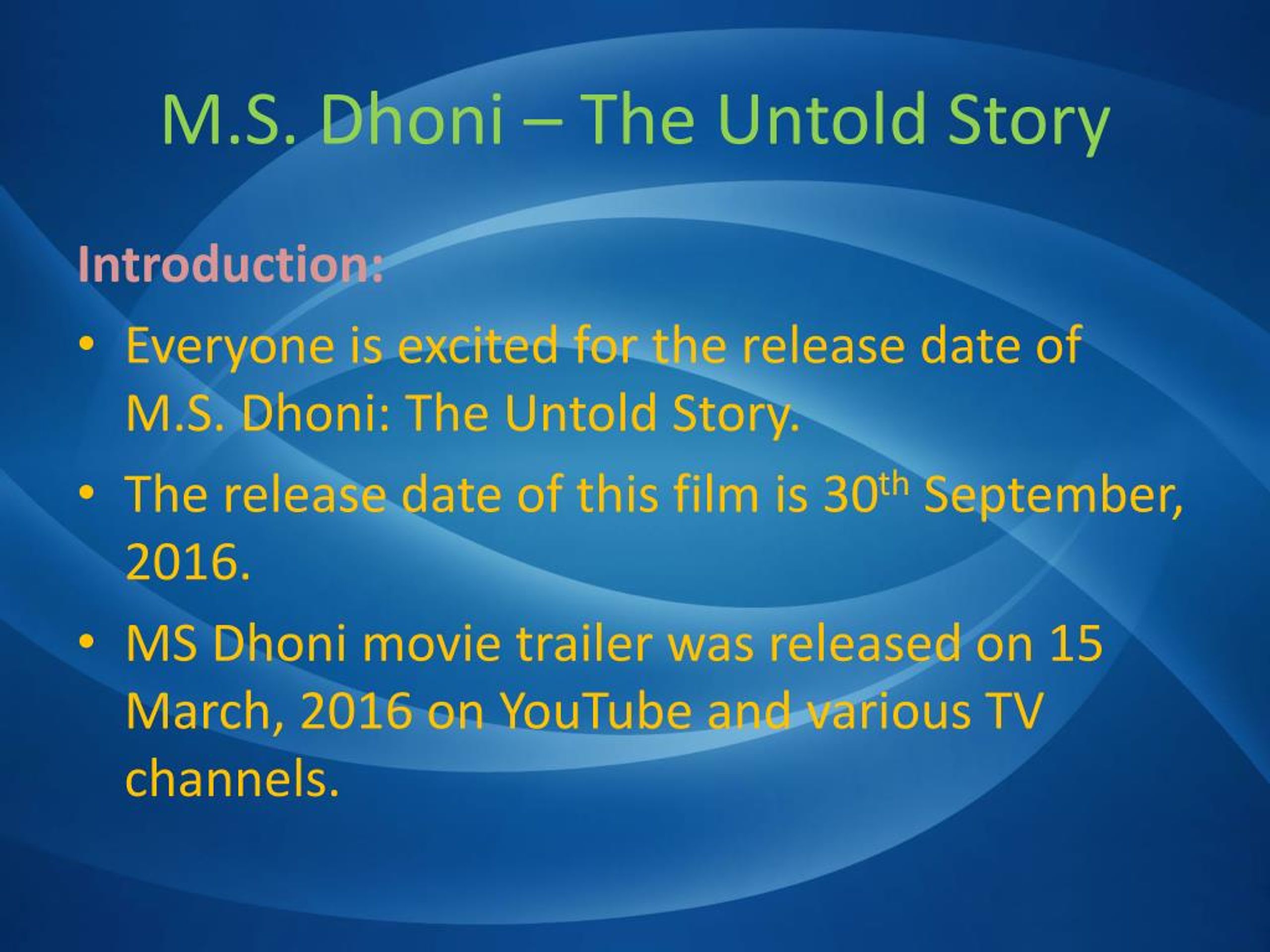ms dhoni the untold story movie telugu online