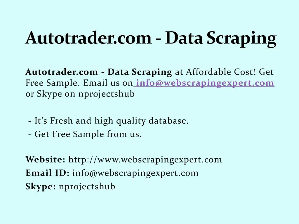 autotrader com data scraping n.