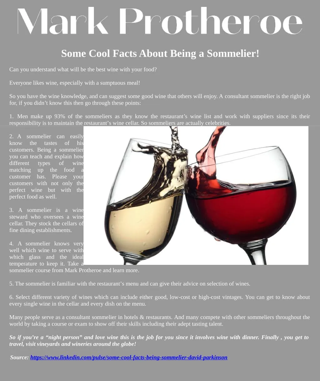 wine list presentation