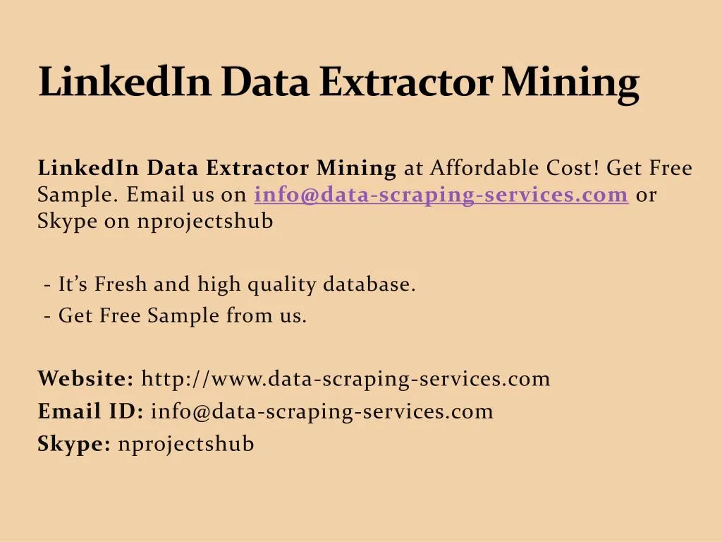 linkedin data extractor mining n.