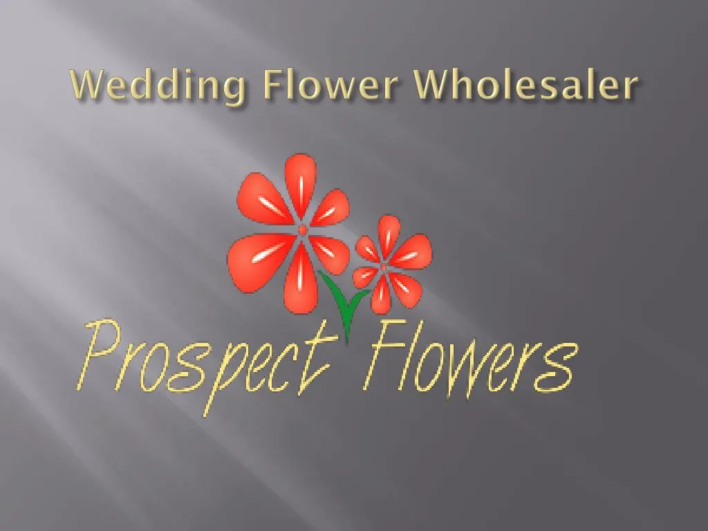 PPT Top 5 things to look for in wedding flower wholesaler PowerPoint