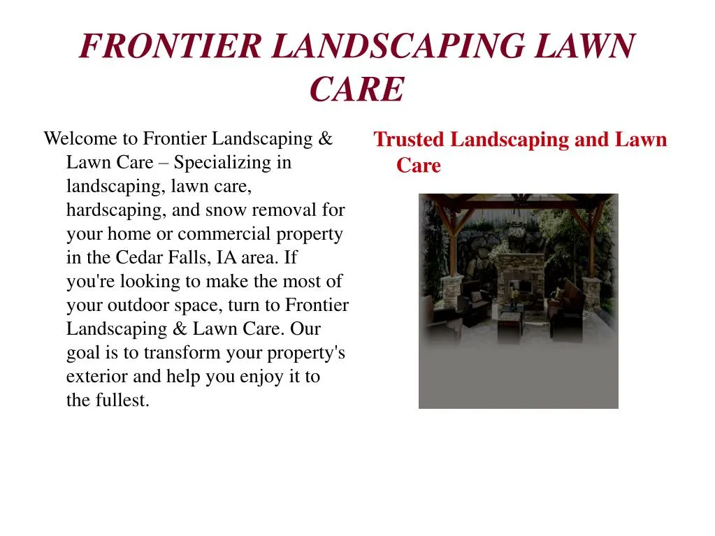 frontier landscaping lawn care n.